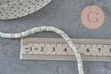 EP-perle nacre naturelle heishi gris pastel,tube coquillage coloré,perle coquillage, 2x4mm, le fil de 185 perles G4769-Perles-Gingerlily Perles