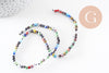 Perle ronde Mauvais Oeil Grecque verre multicolore 4mm, x1 (G3000)