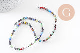 Perle ronde Mauvais Oeil Grecque verre multicolore 4mm, x1 (G3000)