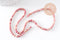 Perle ronde rhodonite rose naturelle 4mm,perle pierre naturelle, fil de 35cm, x1 (G0557)
