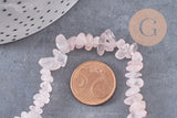 Perle triangle cristal beige rose 6x3.5mm, fil de 33cm, x1 (G6903)