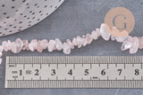 Perle triangle cristal beige rose 6x3.5mm, fil de 33cm, x1 (G6903)