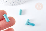 Perle tube howlite turquoise 13mm,perle tube, x10 (G0388)