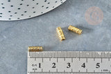 Perle tube soleil zamac doré 9.5mm, x10 (G8392)