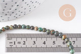 Perle turquoise africaine naturelle 4mm, x1 fil de 38cm (G1544)