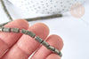 Perles Tube pyrite grise naturelle 6x4mm, x1 fil de 38cm (G4019)