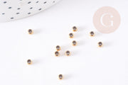 Gold 3x2mm 304 Stainless Steel Crimp Beads, x50 (G1178)