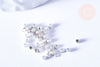 Perles à écraser laiton argenté 2.5x1.5mm, x5 grammes (G6866)