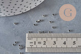 Platinum brass crimp beads 2x1.2mm, x1 gram (G11208)