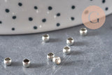 Crimp Beads Platinum Brass 3x2mm, x2 grams (G11207)