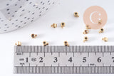 Perles à écraser tube 2 en 1 acier 304 inoxydable doré/platine IP 3.5x2mm x5 (G10748)
