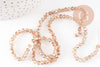Perles abacus cristal doré irisé facette 4x3mm, x1 fil de 45cm (G7496)