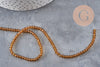 Perles abacus cristal jaune doré transparent 3.5mm, x1 fil de 29cm (G11068)