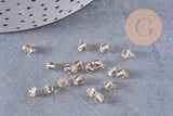 Perles bicone cristal autrichien facetté taupe 4mm, x20 (G1716)