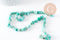 Perles chips amazonite naturelle 5-14mm, pour fabrication de bijoux pierre, fil 40 cm x1 (G5180)