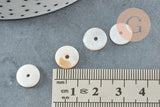 Perles coquillage blanc naturel heishi, rondelle coquillage ivoire,perle coquillage, 10mm, x50 (G5570)