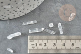 Perles cristal de roche naturel 13.5-35mm, non percée, pierre brute en cristal pierre naturelle x5 (G9367)