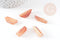 Perles cristal de roche orange irisé 10-45mm, perle pierre brute, perle pierres, pierre naturelle, x5 (G0977)