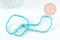 Perles cristal ronde facetté turquoise irisé 4mm, x1 fil de 32cm (G10725)