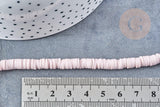 Perles disques polymère marron taupe 6mm,fabrication bijoux heishi plastique, le fil de 39,9cm G8684