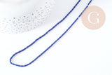 Perles grain de riz howlite naturelle bleu 2mm, perle pierre pour création de bijoux, x1 fil de 30cm (G7264)