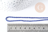 Perles grain de riz howlite naturelle bleu 2mm, perle pierre pour création de bijoux, x1 fil de 30cm (G7264)