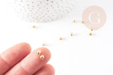 Perles intercalaires facettées zamac doré 4x3.5mm, x50 (6.5gr) (G1547)