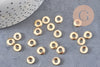 Perles intercalaires rondelles acier 304 inoxydable doré 8mm, x20 (G3464)