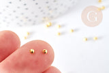 Perles intercalaires rondes laiton doré 2.4mm, x 1Gr (G9841)