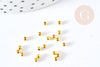 Perles intercalaires rondes laiton doré 2.4mm, x 1Gr (G9841)