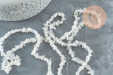 Perles nugget pierre de lune naturelle 3-13mm, x1 fil de 85cm (G2130)