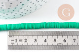 Perles polymère vert clair heishi 6mm, fil de 38-40cm, x1 (G5068)