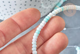 Perles porcelaine abacus multicolore pastel 4x3mm, fil de 38cm, x1 (G7805)