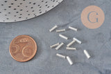 Perles rocaille Tube argentée 6mm x 2mm, x5gr (G6440)-Perles-Gingerlily Perles