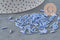 Perles rocaille Tube bleu 6x2mm, , perles rocaille bleu, perles bleu métallisé, x 5gr G2478