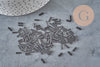 Perles rocaille Tube noires 6x2mm, Fournitures créative, perles rocaille, perle verre noir, x 10gr G2461
