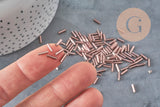Perles rocaille Tube violet metallisé,perles rocaille argent, perles métallisées violet,perle verre,6mmx2mm, x 5gr G2358
