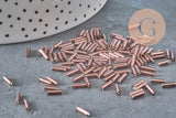Perles rocaille Tube violet metallisé,perles rocaille argent, perles métallisées violet,perle verre,6mmx2mm, x 5gr G2358