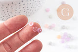 Perles rocaille rondelle multicolore pastel 6x33mm, x10gr (G10883)