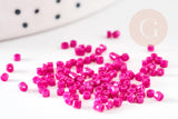 Perles tube rose foncé opaque façon Delica miyuki 1.5-2mm, x1 sachet de 8gr (G9165)