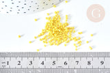 Perles tube verre Jaune vif façon Delica miyuki, x1 sachet de 8g (G7764)