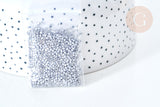 Perles tube argent métallisé mat façon Delica miyuki, x1 Sachet 8g (G7852)
