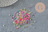 Perles rocaille tube verre multicolore transparent silver lined 1.5-2mm, x1 Sachet 8g (G11404)-Perles-Gingerlily Perles