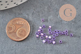 Perles rocaille tube verre violet silver lined 2.5mm, x1 sachet de 8g (G11405)-Perles-Gingerlily Perles