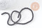 Perles ronde lave noire naturelle 4mm, x1 fil de 37cm (G1841)