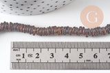 Perles rondelles coquillage blanc ou noir ou marron naturel 4,9-6mm ,rondelle coquillage blanc noir marron coquillage, le fil de 41cm x1 (G8050)