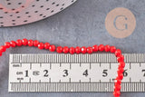 Perles rondelles verre transparente facettées 3.5x2.5mm, x1 fil de 32cm (G8262)