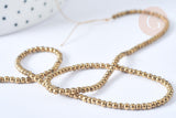 Perles rondes verre doré 2,5mm, x1 fil de 35.8cm (G7850)