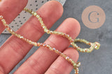 Perles toupies cristal jaune transparent irisé 3.5x2.5mm, x1 fil 38cm (G8593)-Perles-Gingerlily Perles