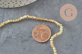 Perles toupies cristal jaune transparent irisé 3.5x2.5mm, x1 fil 38cm (G8593)-Perles-Gingerlily Perles